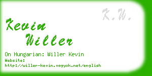 kevin willer business card